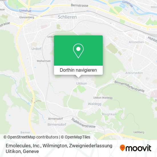 Emolecules, Inc., Wilmington, Zweigniederlassung Uitikon Karte