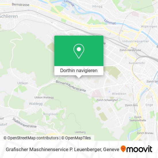 Grafischer Maschinenservice P. Leuenberger Karte