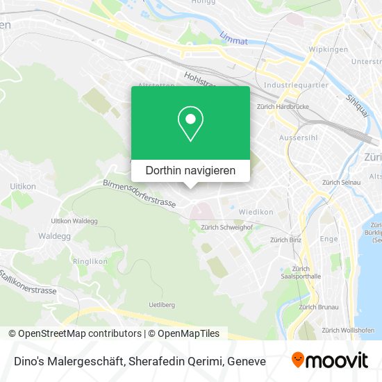 Dino's Malergeschäft, Sherafedin Qerimi Karte