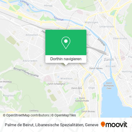 Palme de Beirut, Libanesische Spezialitäten Karte
