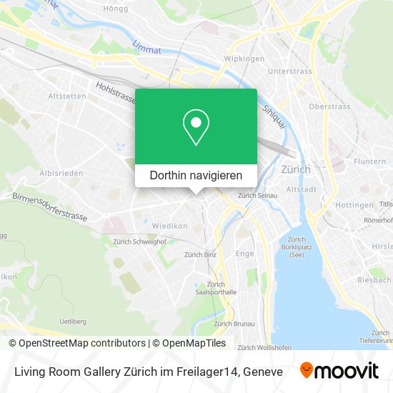 Living Room Gallery Zürich im Freilager14 Karte