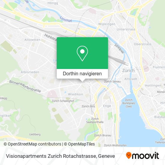 Visionapartments Zurich Rotachstrasse Karte