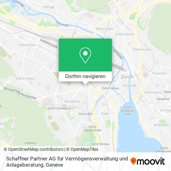 Schaffner Partner AG für Vermögensverwaltung und Anlageberatung Karte