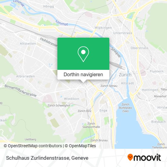 Schulhaus Zurlindenstrasse Karte