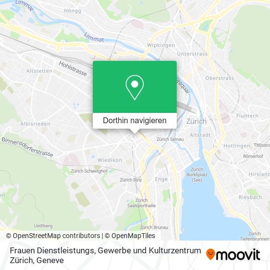 Frauen Dienstleistungs, Gewerbe und Kulturzentrum Zürich Karte