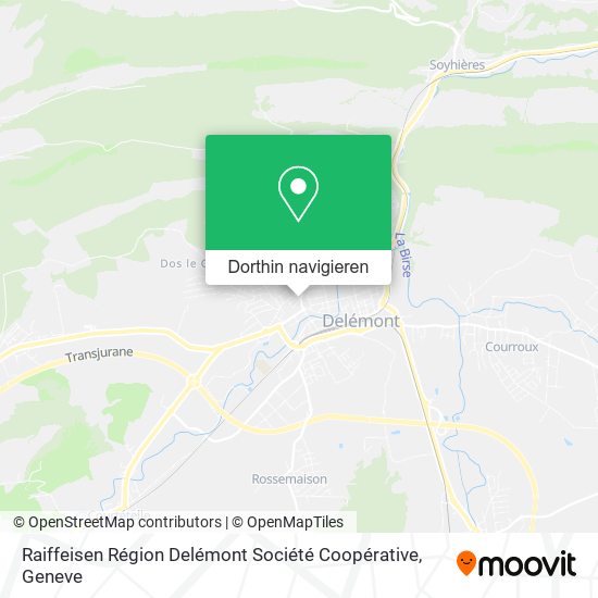 Raiffeisen Région Delémont Société Coopérative Karte