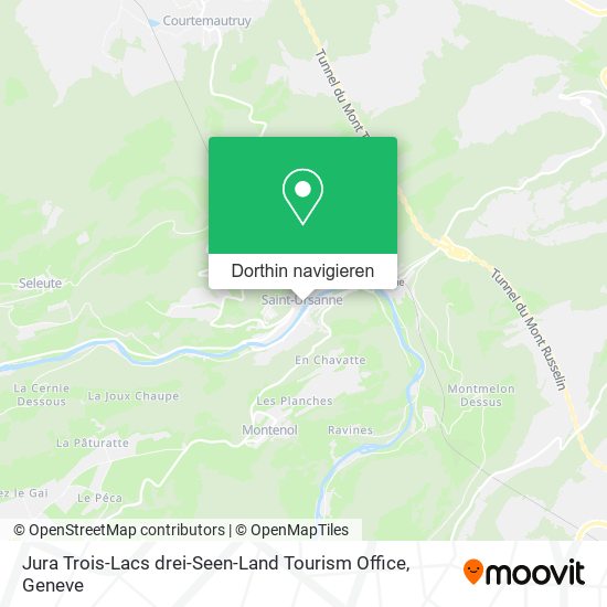 Jura Trois-Lacs drei-Seen-Land Tourism Office Karte