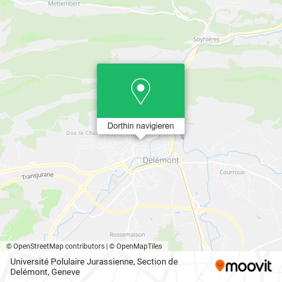 Université Polulaire Jurassienne, Section de Delémont Karte