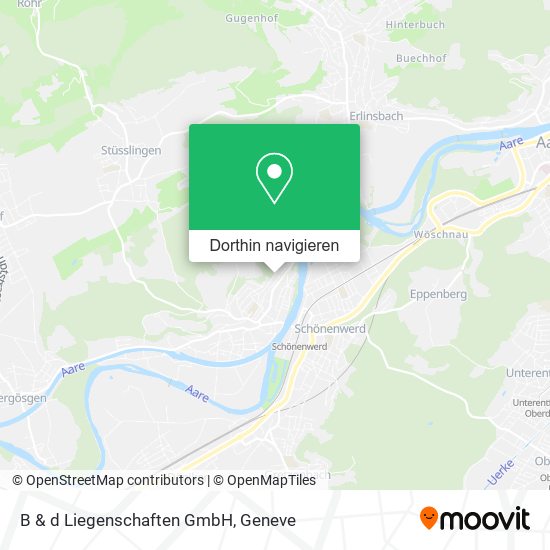 B & d Liegenschaften GmbH Karte