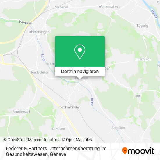 Federer & Partners Unternehmensberatung im Gesundheitswesen Karte