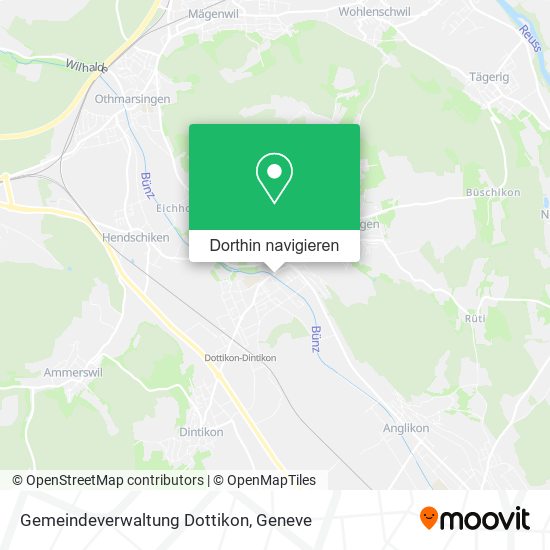 Gemeindeverwaltung Dottikon Karte