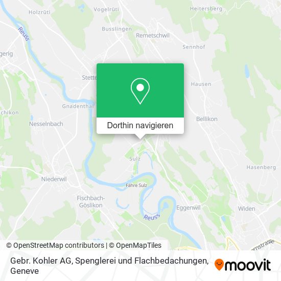 Gebr. Kohler AG, Spenglerei und Flachbedachungen Karte