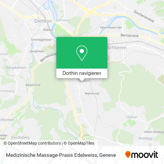 Medizinische Massage-Praxis Edelweiss Karte