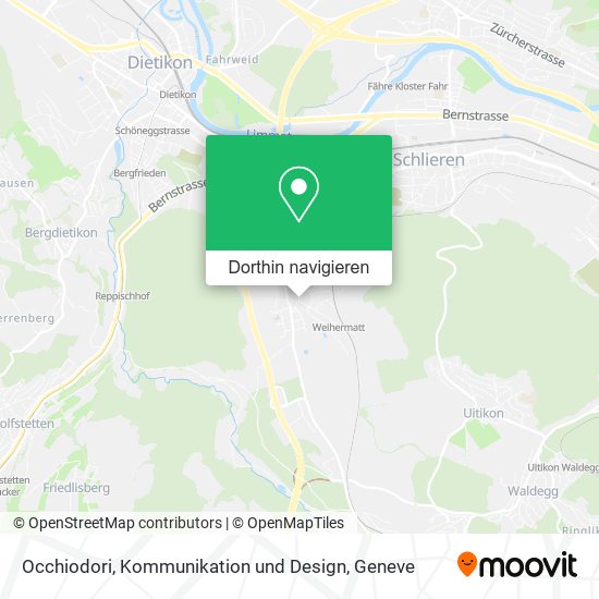 Occhiodori, Kommunikation und Design Karte