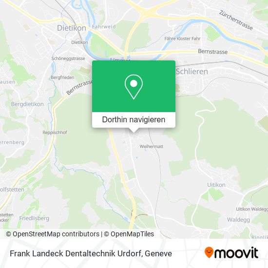 Frank Landeck Dentaltechnik Urdorf Karte