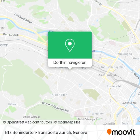 Btz Behinderten-Transporte Zürich Karte
