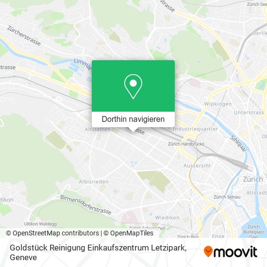 Goldstück Reinigung Einkaufszentrum Letzipark Karte