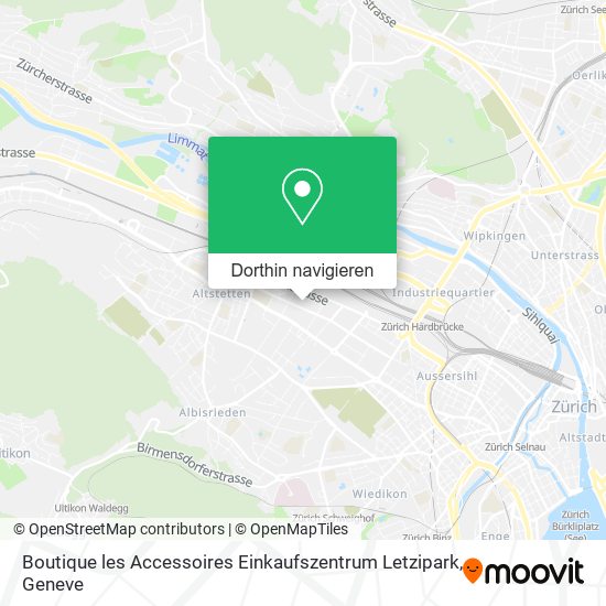 Boutique les Accessoires Einkaufszentrum Letzipark Karte