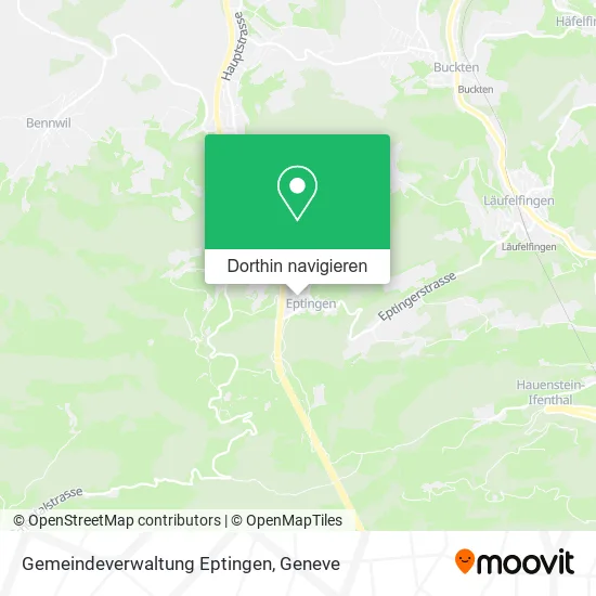 Gemeindeverwaltung Eptingen Karte