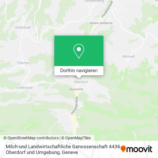 Milch-und Landwirtschaftliche Genossenschaft 4436 Oberdorf und Umgebung Karte
