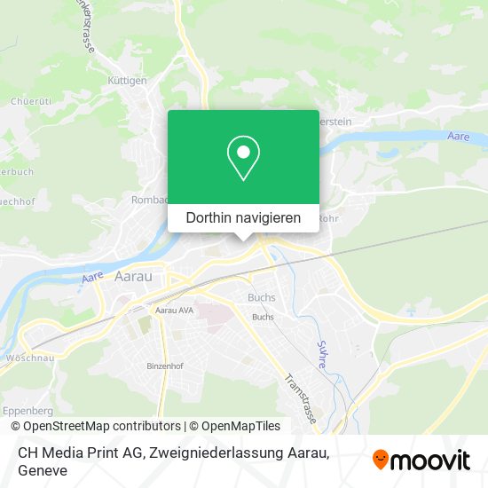 CH Media Print AG, Zweigniederlassung Aarau Karte