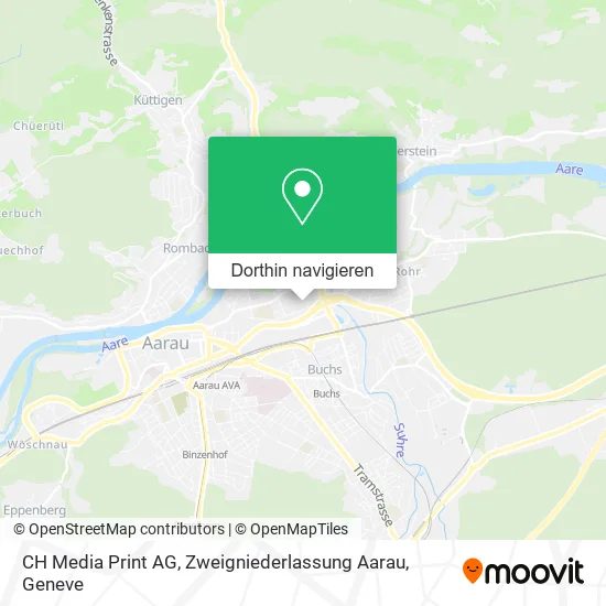 CH Media Print AG, Zweigniederlassung Aarau Karte