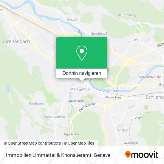 Immobilien Limmattal & Knonaueramt Karte