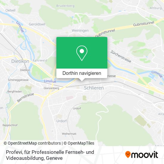 Profevi, für Professionelle Fernseh- und Videoausbildung Karte