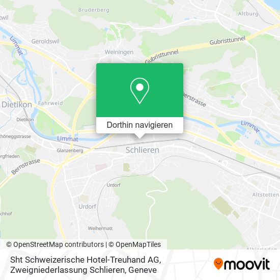 Sht Schweizerische Hotel-Treuhand AG, Zweigniederlassung Schlieren Karte