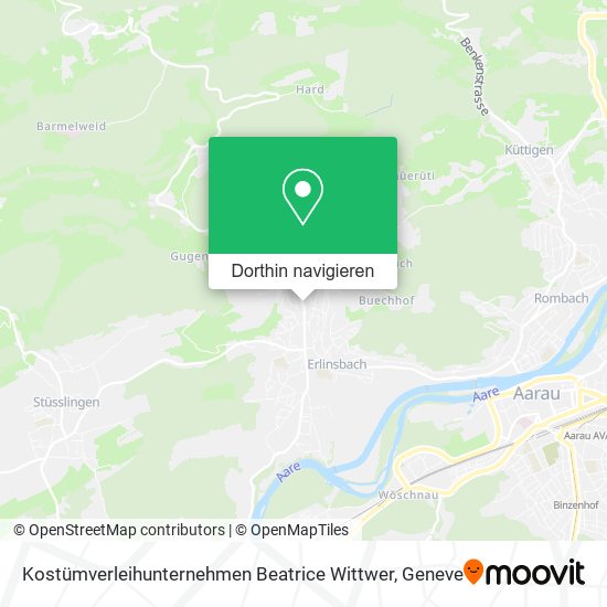 Kostümverleihunternehmen Beatrice Wittwer Karte