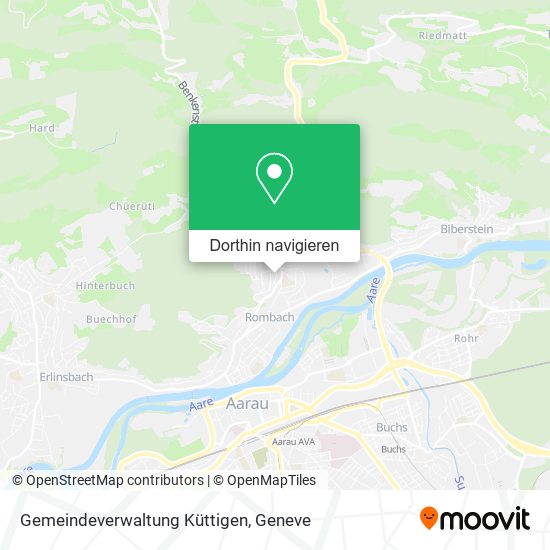 Gemeindeverwaltung Küttigen Karte