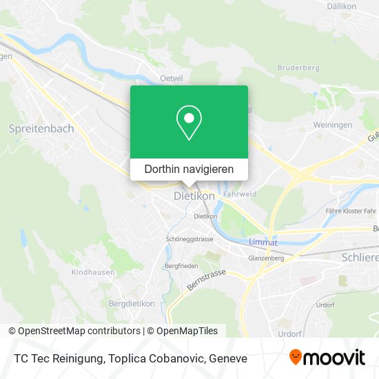 TC Tec Reinigung, Toplica Cobanovic Karte