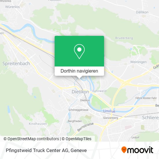 Pfingstweid Truck Center AG Karte
