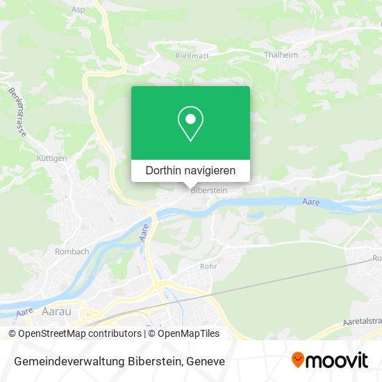 Gemeindeverwaltung Biberstein Karte