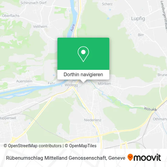 Rübenumschlag Mittelland Genossenschaft Karte