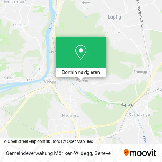 Gemeindeverwaltung Möriken-Wildegg Karte