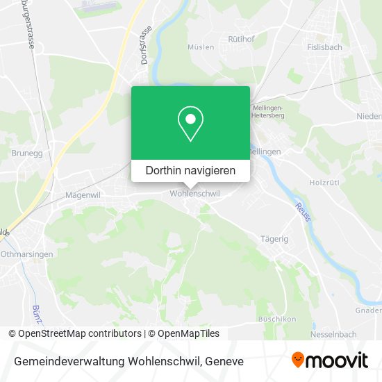 Gemeindeverwaltung Wohlenschwil Karte