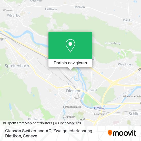 Gleason Switzerland AG, Zweigniederlassung Dietikon Karte