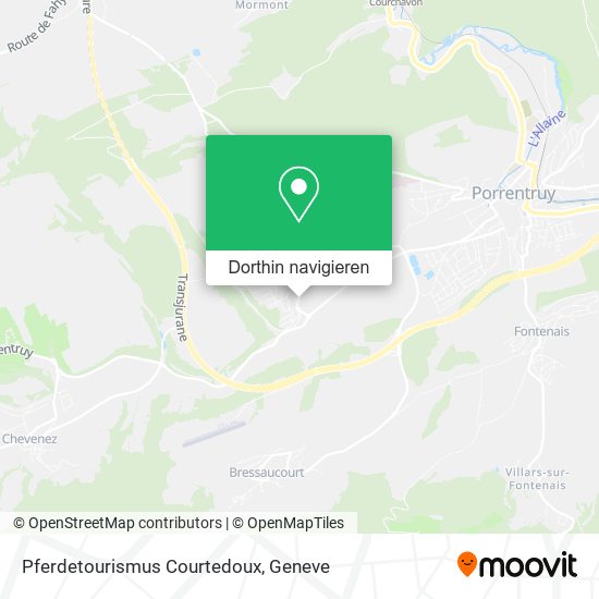 Pferdetourismus Courtedoux Karte