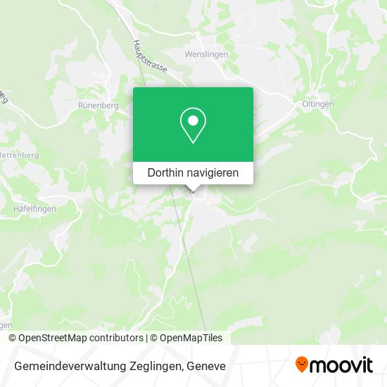 Gemeindeverwaltung Zeglingen Karte