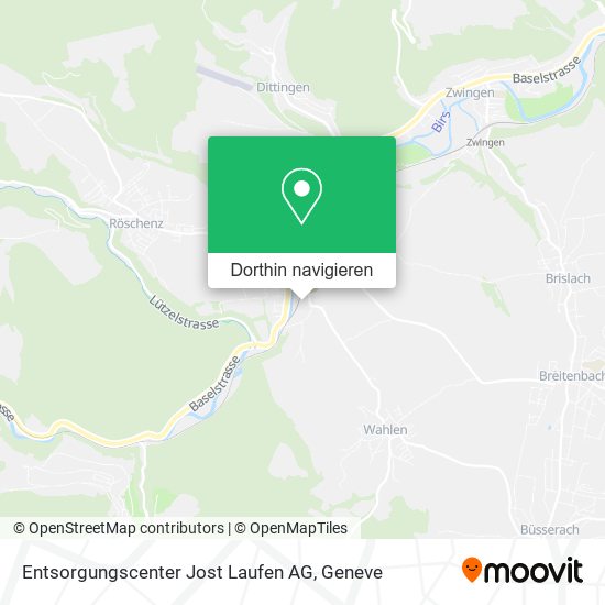 Entsorgungscenter Jost Laufen AG Karte