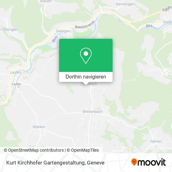 Kurt Kirchhofer Gartengestaltung Karte