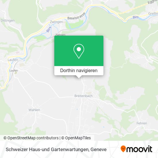 Schweizer Haus-und Gartenwartungen Karte