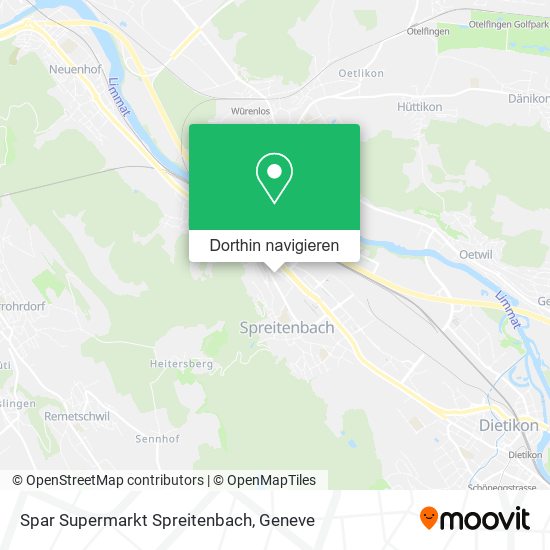 Spar Supermarkt Spreitenbach Karte