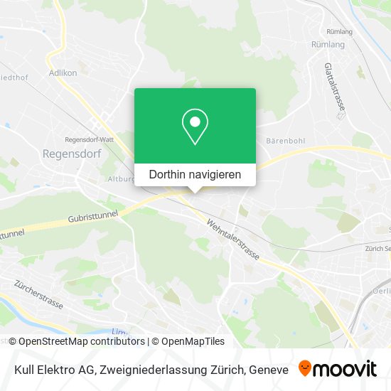 Kull Elektro AG, Zweigniederlassung Zürich Karte