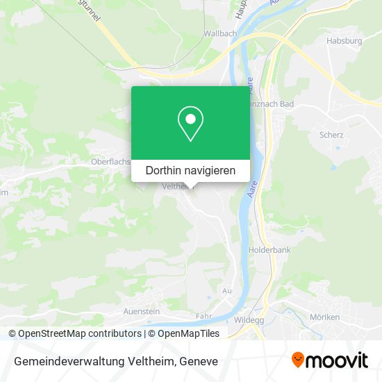 Gemeindeverwaltung Veltheim Karte