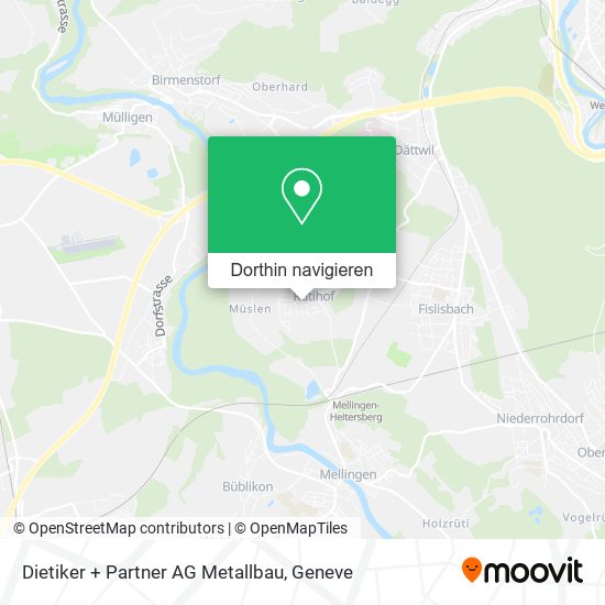 Dietiker + Partner AG Metallbau Karte
