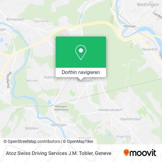 Atoz Swiss Driving Services J.M. Tobler Karte