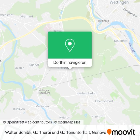 Walter Schibli, Gärtnerei und Gartenunterhalt Karte