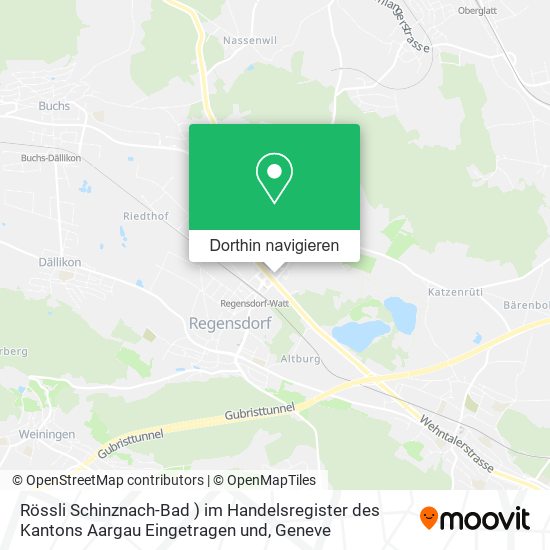 Rössli Schinznach-Bad ) im Handelsregister des Kantons Aargau Eingetragen und Karte